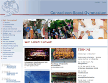 Tablet Screenshot of conrad-von-soest-gymnasium.de